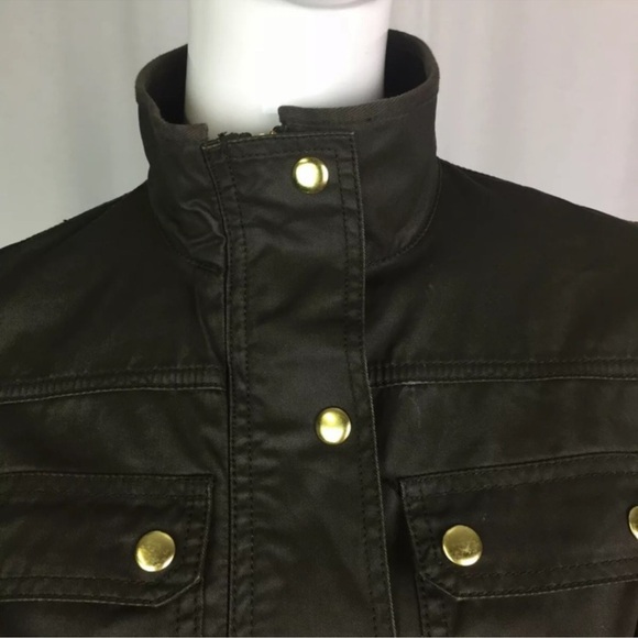 $148 J.Crew Women's XS Downtown Army Green Field Zip Snap Button Cargo Jacket - Picture 5 of 10